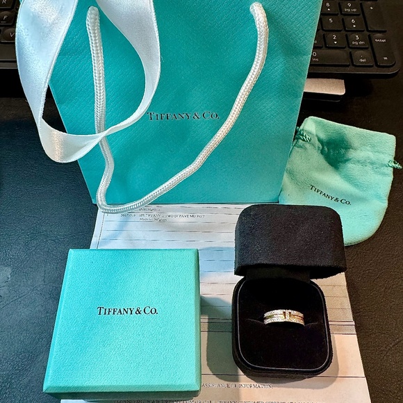 Tiffany & Co. Jewelry - Tiffany&Co T wide pave diamond ring